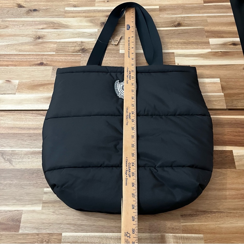 Victoria's Secret PINK Black Quilted Puffer Tote Shopping Travel Bag; NWT ($50) - Picture 8 of 8